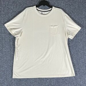 Vrst Mens XX Large T Shirt Crew Neck‎ Short Sleeve Beige Cotton Modal Blend
